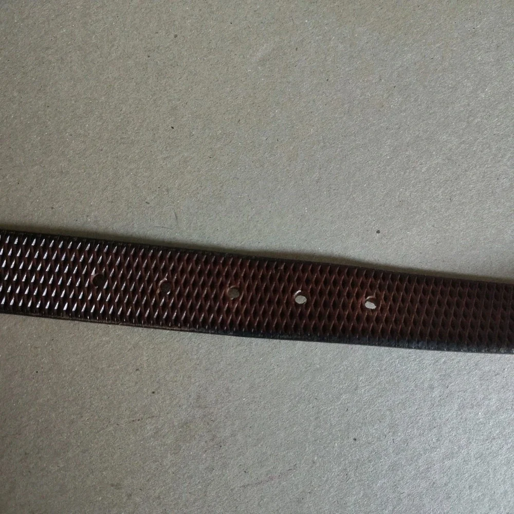 Remo Tulliani Genuine Italian Leather Belt 46 Made In Italy 157202 Brown Diamond